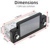 1 Din 5" Touch Screen Bluetooth Car Stereo Media Receiver Apple CarPlayer Android Auto Car Radio with Support Hands Free Calling FM SWC USB AUX Mirror Link + 12 LED Backup Camera view 3