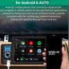 1 Din 5" Touch Screen Bluetooth Car Stereo Media Receiver Apple CarPlayer Android Auto Car Radio with Support Hands Free Calling FM SWC USB AUX Mirror Link + 12 LED Backup Camera view 4
