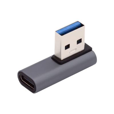 Cablecc USB-C Type C Female 90 Degree Left Angled Low Profile to USB 3.0 A Male Data Adapter for Laptop Desktop