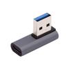 Cablecc USB-C Type C Female 90 Degree Left Angled Low Profile to USB 3.0 A Male Data Adapter for Laptop Desktop view 1