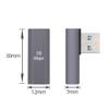 Cablecc USB-C Type C Female 90 Degree Left Angled Low Profile to USB 3.0 A Male Data Adapter for Laptop Desktop view 2