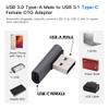 Cablecc USB-C Type C Female 90 Degree Left Angled Low Profile to USB 3.0 A Male Data Adapter for Laptop Desktop view 4