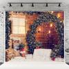 10x6.5ft Christmas Backdrop Wooden Wall Xmas Tree Photography Background Holiday Party Kids Newborn Baby Shower Decoration Photo Studio Props view 1