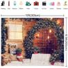 10x6.5ft Christmas Backdrop Wooden Wall Xmas Tree Photography Background Holiday Party Kids Newborn Baby Shower Decoration Photo Studio Props view 3