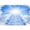 DORCEV 15x10ft Heaven Backdrop - Blue02 Vinyl - Baptism Occasion - No Accessories - High Resolution, Foldable & Portable view 1