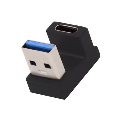 Cablecc USB-C Type C Female Back Angled Opposite U Shape to USB 3.0 A Male Data Adapter for Laptop Desktop