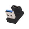 Cablecc USB-C Type C Female Back Angled Opposite U Shape to USB 3.0 A Male Data Adapter for Laptop Desktop view 1