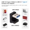 Cablecc USB-C Type C Female Back Angled Opposite U Shape to USB 3.0 A Male Data Adapter for Laptop Desktop view 4