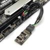 ChenYang USB 2.0 9Pin/10Pin 1 to 2 USB 3.1 Type E Female Front Panel Socket Mainboard Header Extension Adapter view 3