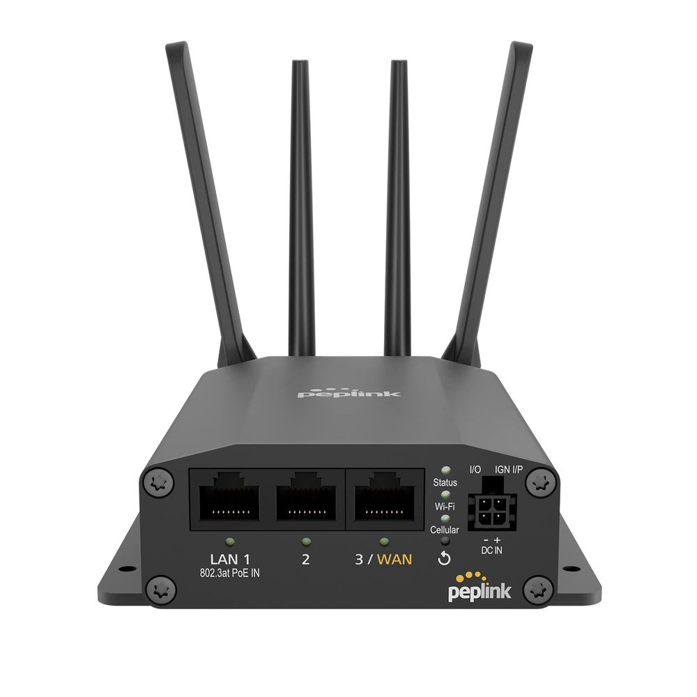 Peplink Cellular Router MAX BR1 Mini - LTE (CAT 4) Wifi Router | LTE Cellular Modem | 3 Ethernet LAN, Built-in WiFi | Redundant SIM Slots, Built-in eSIM | Upgradeable to Dual WAN | VPN capable