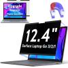 Peslv Magnetic Privacy Screen for Surface Laptop Go 3/2/1 12.4 Inch, Removable Anti Blue Light Glare Filter, Black Security Private Apy Block Protector view 1
