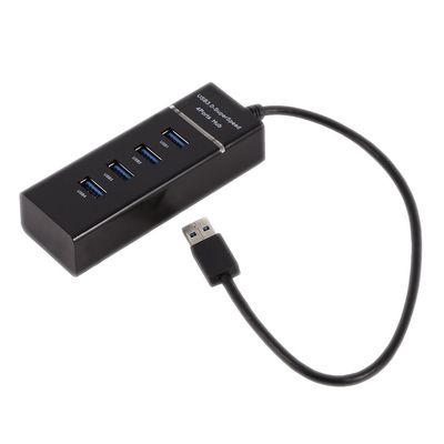4 Port USB 3.0 Portable High Speed Hub Converter Adapter Extender for Card Reader,Support 7/8, /Vista/ OS (Black)