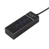 4 Port USB 3.0 Portable High Speed Hub Converter Adapter Extender for Card Reader,Support 7/8, /Vista/ OS (Black) view 2