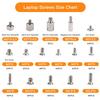 500PCS M.2 SSD Screw Kit, M.2 Standoff and Screw Kit for Asus Gigabyte MSI ASRock Motherboards, M.2 M2.5 M3 SSD Mounting Screws for Asus HP Dell Lenovo MSI Laptop Notebook DIY PC Computer view 2