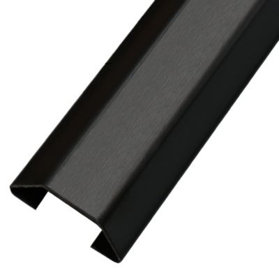 ZJMAMA Cable Cord Hider Black Gold Silver, Stainless Steel Waterproof Self Adhesive Cable Trunking, Cord Management Under Desk for Home/Offices (Color : Black 1m, Size : 38x22x20mm)