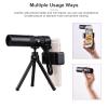Andoer 10X-300X Mini Monocular Telescope BAK4 Prisms Life Water-Resistant with Phone Holder Mini Tripod Stand Carry Bag for Watching Scenery Bird Wildlife Concert Sports Events view 4