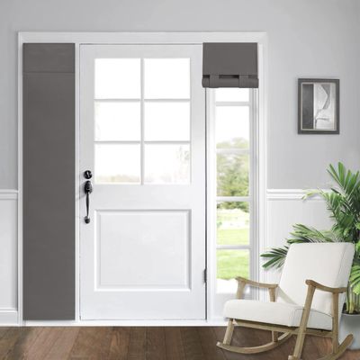 WdFour Side Door Curtains for Window, Room Darkening Solid Color Door Window Covering for Glass Sidelight, 12W x 70L Inches, 1 Panel,Dark Gray, 1 Panel.