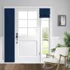 WdFour Small French Door Curtains with Silky Feel Thermal Insulated Noise Reducing Blackout Curtains for Glass Door Office (12W x 70L, 1 Panel, Navy Blue) view 1