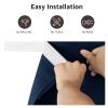 WdFour Small French Door Curtains with Silky Feel Thermal Insulated Noise Reducing Blackout Curtains for Glass Door Office (12W x 70L, 1 Panel, Navy Blue) view 3