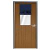 WdFour Small French Door Curtains with Silky Feel Thermal Insulated Noise Reducing Blackout Curtains for Classroom Door Curtains (12W x 40L, 1 Panel, Navy Blue) view 1