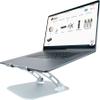SCHWAIGER LPS1720 513 Laptop Stand Computer Holder Notebook Stand Laptop Holder Aluminium Ventilated Adjustable Ergonomic Height Adjustable Foldable Z-Shaped Silver view 2