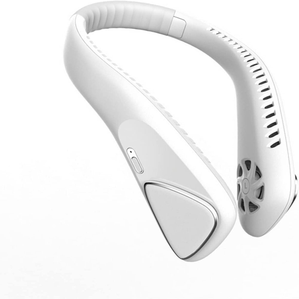 JYYBN Neck Fan, Portable Hanging Neckband Fan, Bladeless Mini USB Hands-Free Wearable 4000mAh Rechargeable Personal Fan with 360Airflow Strong Wind, 3-Speed, Cooling Fan for Sports Travel Outdoor