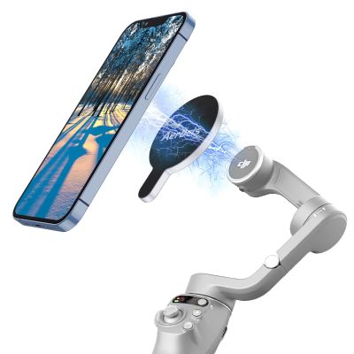 Aerbeis for DJI Magnetic Phone Holder Clamp - for Magsafe DJI Osmo Mobile 8 7P 7 SE 6 5 4 Adapter Magnets Clip Clamp Ring Holder Quick-Release Mount for OM Gimbal Stabilizer Accessories