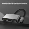 Asixxsix USB C to Dual HD Adapter, 4K 60HZ Dual Monitors Adapter USB C Adapter with 2 HD Docking Station Aluminum Portable USB C Hub Hd Splitter Extended Display for Laptop Mobile Phones view 2
