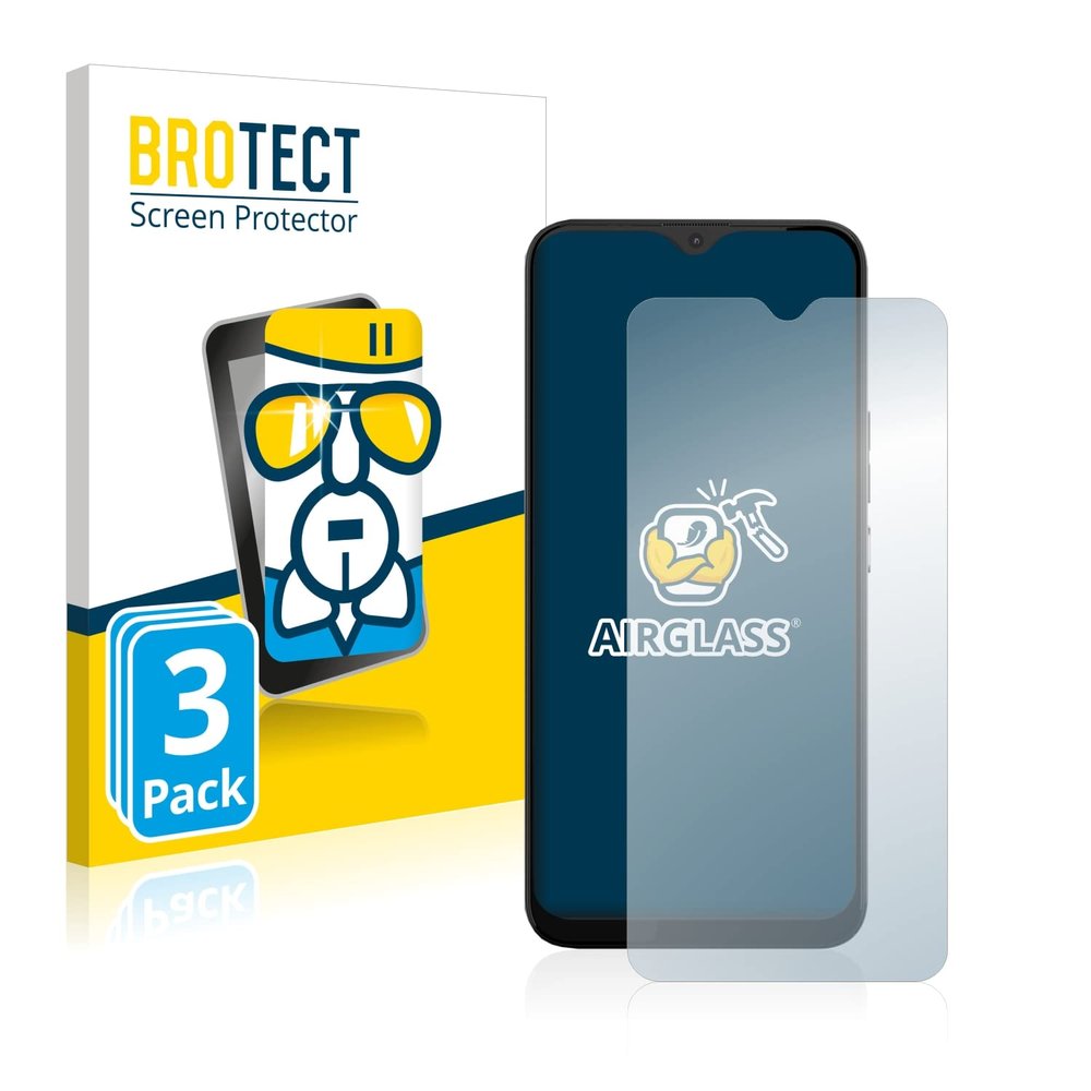brotect Glass Screen Protector Film Compatible with Gigaset GS5 Lite (3 Pack) - Glass-Foil 9H Protection [Scratch Resistant, High Clarity]