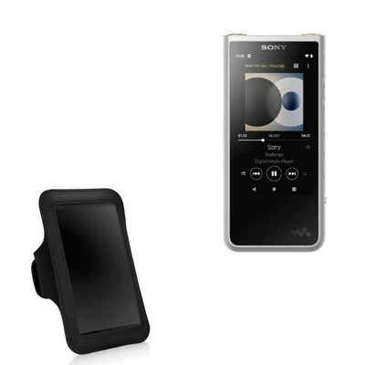 BoxWave Case Compatible with Sony NW-ZX507 - Sports Armband, Adjustable Armband for Workout and Running - Jet Black