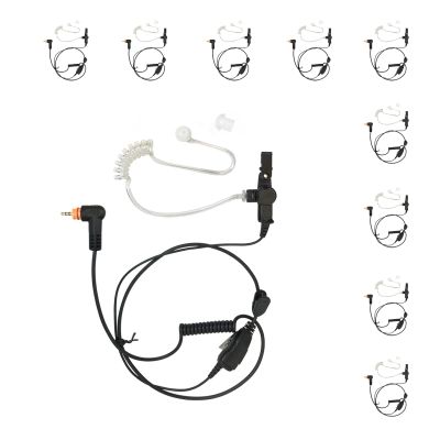 PROMAXPOWER [10-Pack] 1-Wire FBI Security Acoustic Clear Tube Earpiece Headset with PTT Mic for Motorola Two-Way Radios PMLN7157A, SL300, SL2600, SL3500e, SL7550, SL7580e, SL1K, TLK100