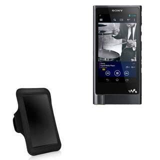 BoxWave Case Compatible with Sony NW-ZX2 - Sports Armband, Adjustable Armband for Workout and Running - Jet Black