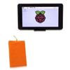 BoxWave Case Compatible with Raspberry Pi Touchscreen Display - Velvet Pouch, Soft Velour Fabric Bag Sleeve with Drawstring - Bold Orange view 1