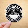 3" Cyclist Biker Biking Cycopath Bike Riding MTB Wheels Tire Laminated Sticker view 2