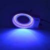 Lab Microscope Slides Blue LED Output Adjustable Ring Light for Industry Stereo Microscope Camera Magnifier Light Source Iluminator Lamp Microscope Parts (Color : White with Adapter) view 2