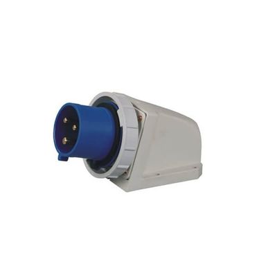 Elecbee 60309 16A 3 Pin 220V-250V 50/60Hz 3P 6h 2P+E Waterproof IP67 CEE/IEC IEC60309 Industrial Plug Blue (Male Surface Mounted Plug)