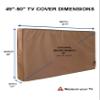 iBirdie Outdoor TV Cover 48 to 50 inch Weatherproof, Cover Size 47.5''L x 30''H, Waterproof for Outside Flat Screen 48 to 50 inch TV, Brown, 600D Thick Fabric Screen Protector with Bottom view 2