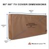 iBirdie Outdoor TV Cover 52 to 55 inch Weatherproof, Cover Size 52''L x 31''H, Waterproof for Outside Flat Screen 52 to 55 inch TV, Brown, 600D Thick Fabric Screen Protector with Bottom view 2