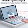AnMengXinLing Galaxy Tab A7 Lite 8.7 Inch 2021 Keyboard Case with Touchpad,Ultra Thin Detachable Keyboard Leather Folio Smart Cover for Model SM-T220 T225 T227 (Teal) view 2
