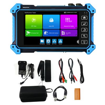 Upgraded 8K IP Camera Tester with PoE, WANLUTECH CCTV Tester CVI TVI AHD SDI Analog Camera Test 5.4inch Touchscreen RJ45 Cable TDR Test RS485 HDMI in VGA in (IPC-5200 Plus)