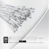 11.8" Metal Zip Ties, 304 Stainless Steel Zip Ties Heavy Duty Self-locking Cable Ties with 300 lbs Tensile Strength, Exhaust Wrap Zip Ties for Indoor Outdoor Fence Ties, 200PCS view 3