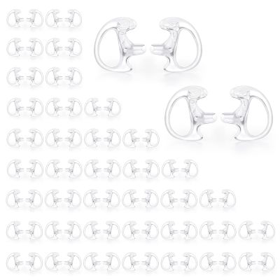 Zeadio 40-Pair Pro-Grade Covert Surveillance Earbud, Replacement Ear Insert, Silicon Earmold Earplug for Two-Way Radio Earpiece Audio Coil Tube, Compatible with Motorola/Kenwood (80pcs)