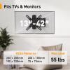 Perlegear Full Motion TV Wall Mount for 13-42 inch Flat or Curved TVs & Monitors up to 55 lbs, Wall Mount TV Bracket with Articulating Arm, Swivel, Tilt, Extension TV Mount, Max VESA 200x200mm, PGSF6 view 2