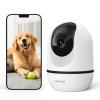 WUUK 4MP Indoor Security Camera, Pan Tilt Cam for Baby Monitor, Wi-Fi Home Security Pet Camera for Dog or Cat, Motion Detection & Tracking, Night Vision, 2-Way Audio, Compatible with Alexa & Google view 1