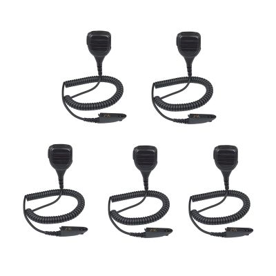 5 Pack PMMN4021A PMMN4021 Speaker Mic Microphone for GP328 HT750 HT1250 HT1550 MTX850 PR860 MTX8250 MTX9250 PRO5150 PRO7150 PRO9150 PTX760 GP340 Radio with 3.5mm Audio Jack