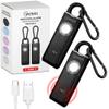 Women Safety Personal Alarm Keychain, 130dB Siren, USB-C, 2 Pack Black view 1