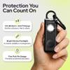 Women Safety Personal Alarm Keychain, 130dB Siren, USB-C, 2 Pack Black view 2