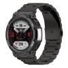 Chofit Metal Band for Amazfit T-Rex 2,Stainless Steel Metal Wristband Strap Women Men for Amazfit T-Rex 2 (Black) view 1