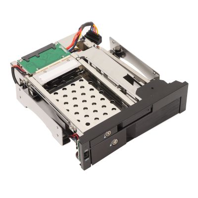 2.5in Trayless Hot Swap Mobile Rack Backplane, Bay Internal HDD Enclosure Cage, Support SATA I/II/III 6Gbps for 2.5" 3.5Hard Drive SSD from 9.5mm-26mm Thick