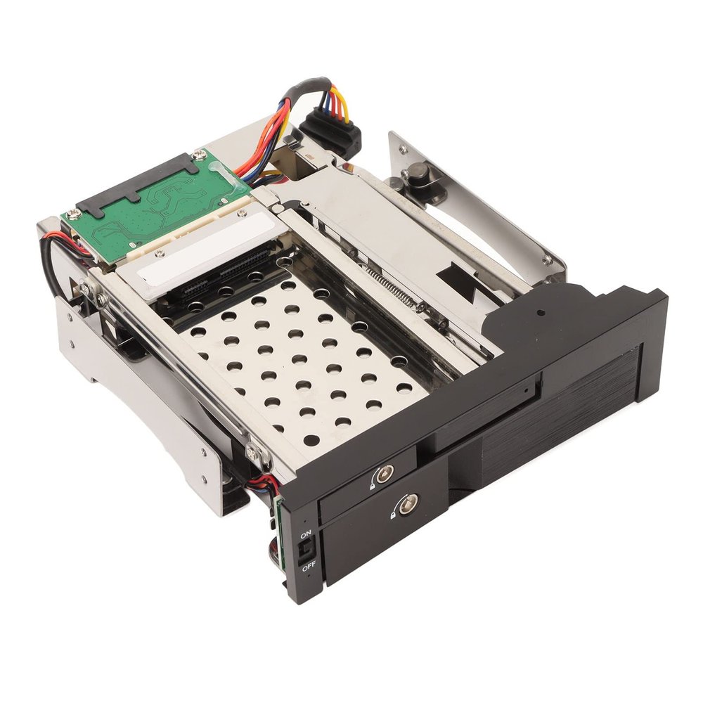 2.5in Trayless Hot Swap Mobile Rack Backplane, Bay Internal HDD Enclosure Cage, Support SATA I/II/III 6Gbps for 2.5" 3.5Hard Drive SSD from 9.5mm-26mm Thick